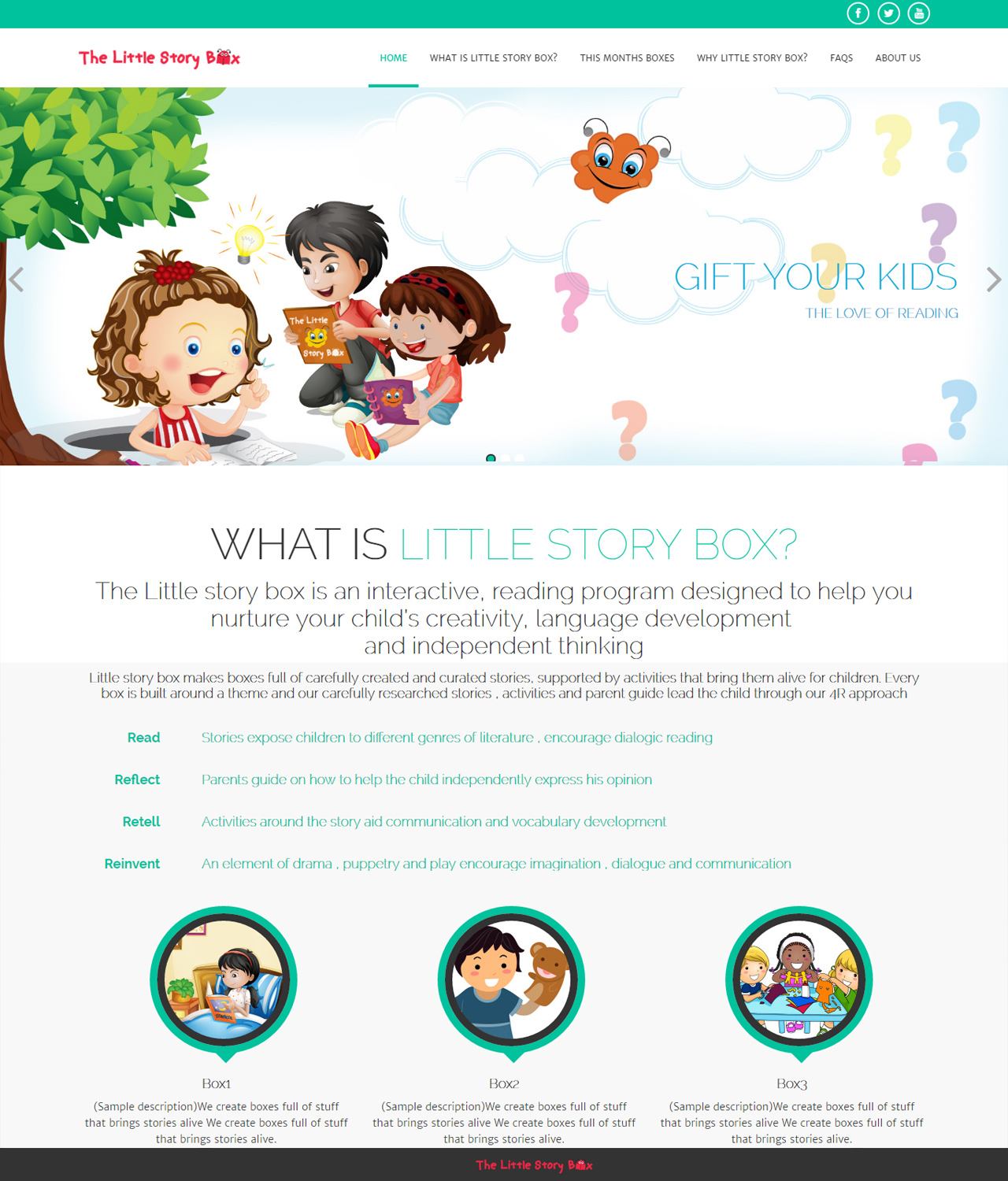 The Little story box is an interactive, reading program for kids
